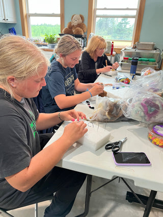 Needle felting workshop at Green Gable Alpacas