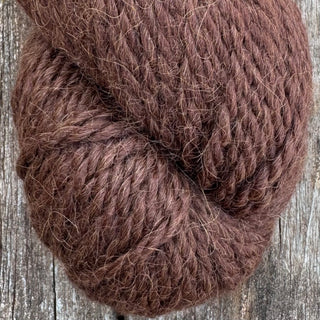 Cottage Cove Aran weight alpaca yarn in brown