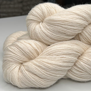 Lady Slipper Fingering Weight Yarn | Natural White