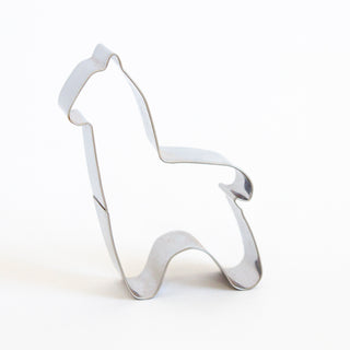 Cookie cutter in the shape of an alpaca available at Green Gable Alpacas.