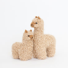 Load image into Gallery viewer, Alpaca plush toys, hand needle felted and made for Green Gable Alapcas; in fawn.
