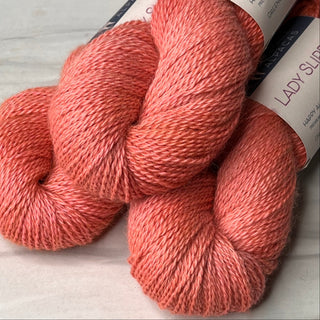 Lady Slipper Fingering Weight Yarn | Peachy Keen - Green Gable Alpacas